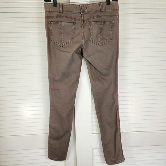 Free People Skinny Jeans Women 28 Mid Rise Taupe 5 pocket 61855-16525 - Picture 3 of 8